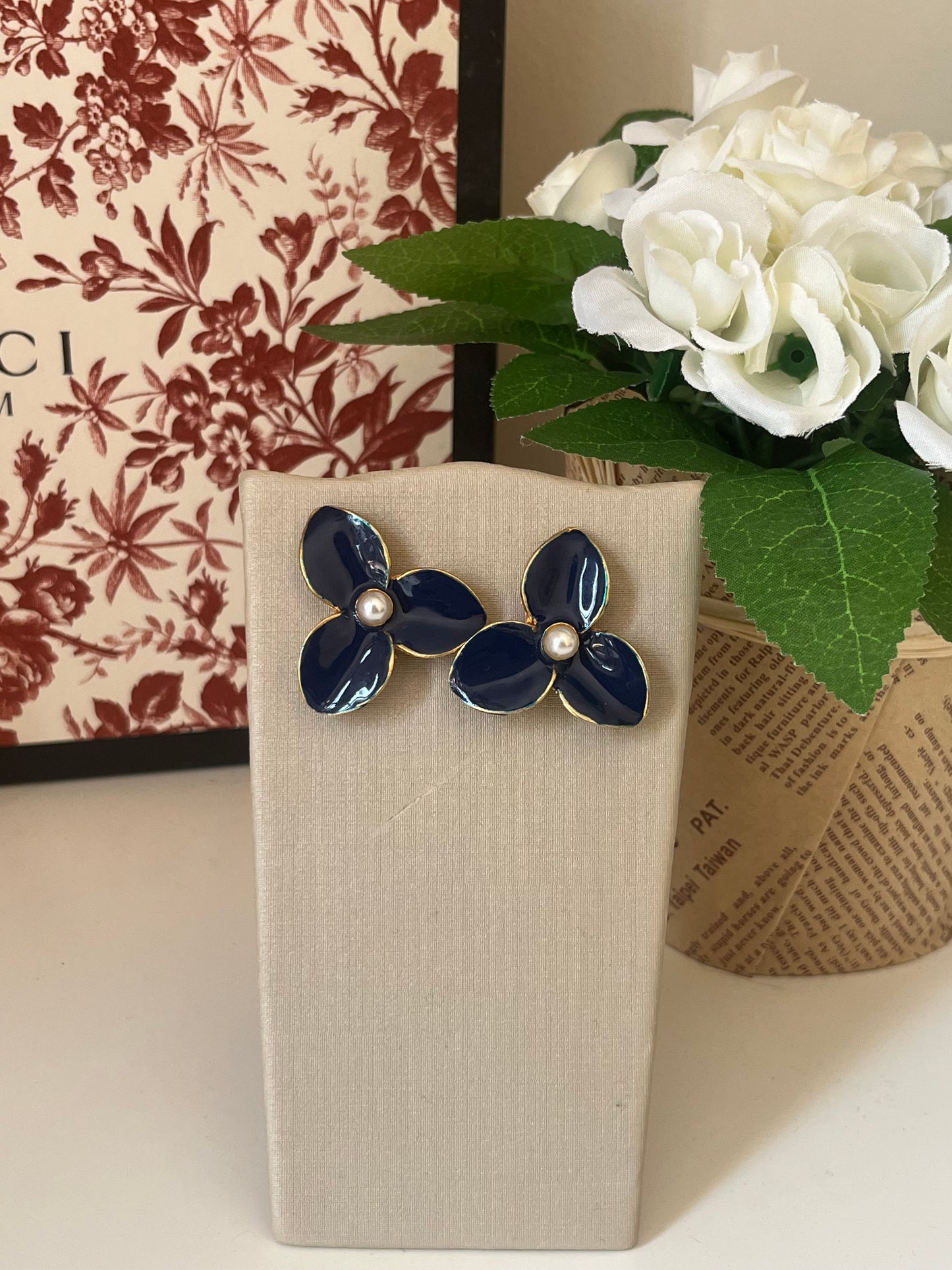 Blue Flower Earrings