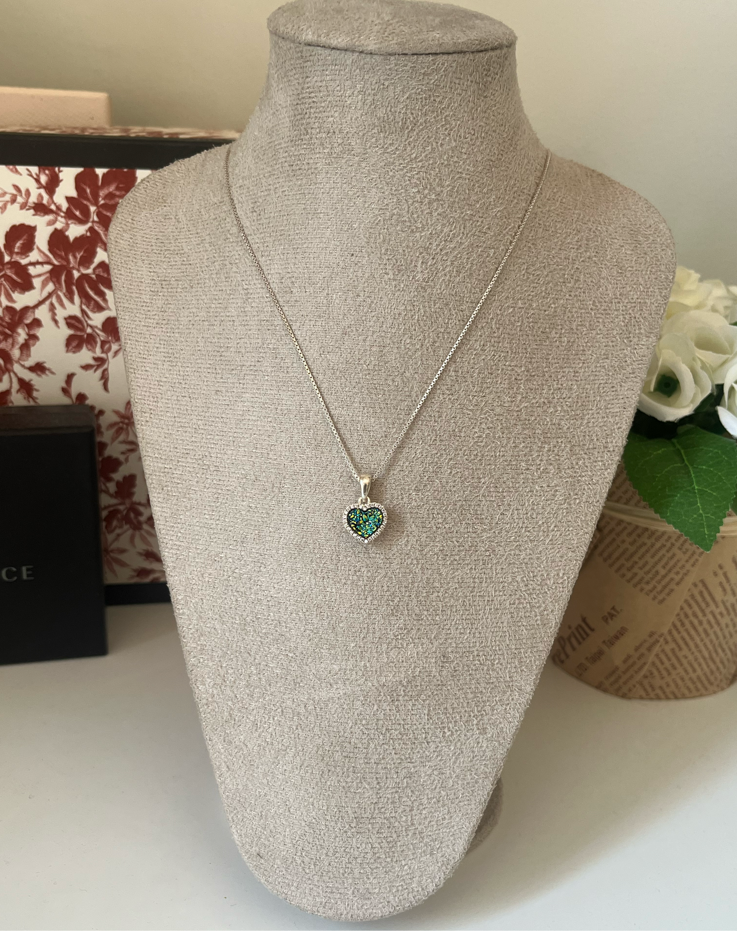 Blue Heart Necklace