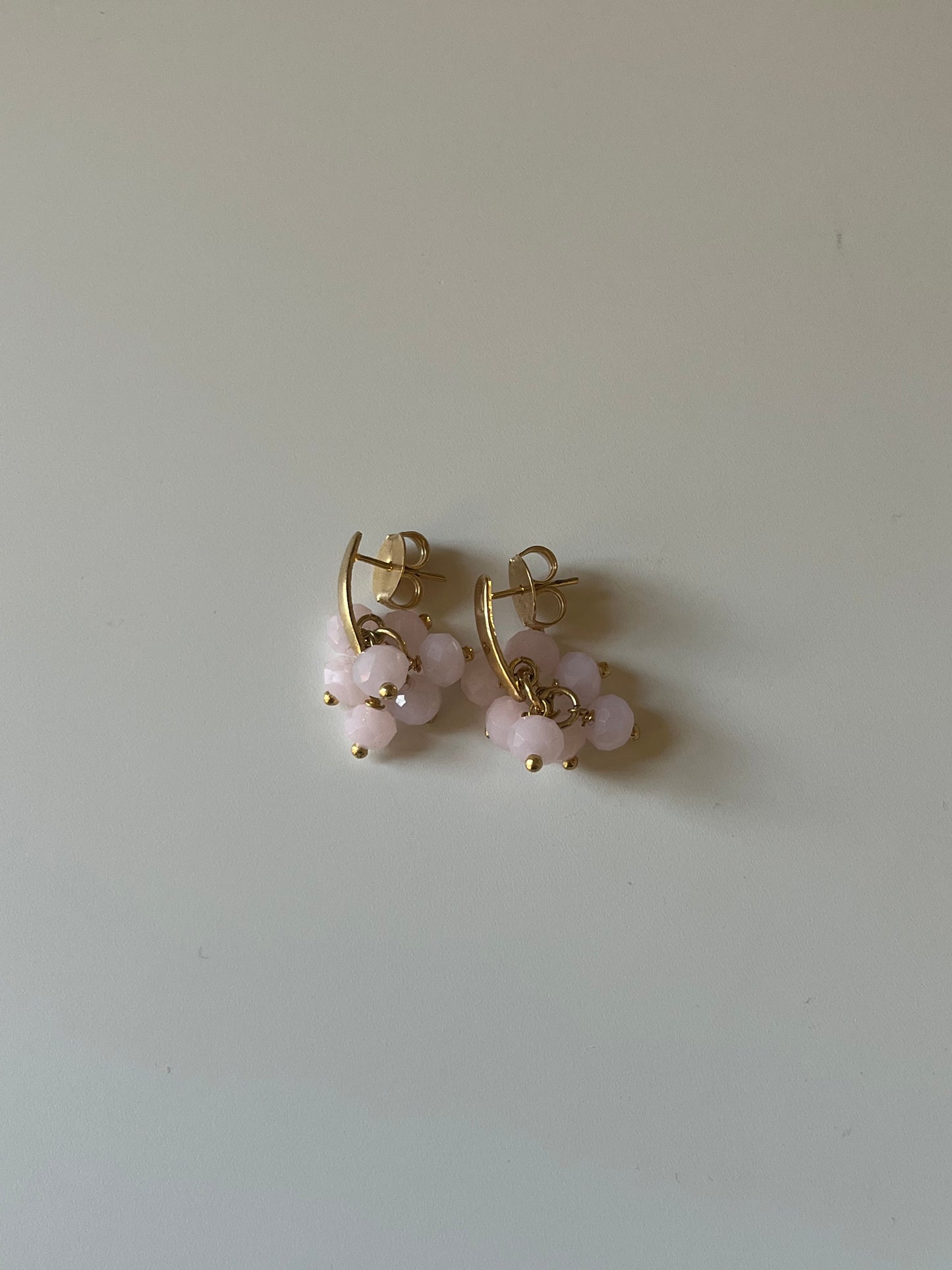 Gold Pink Earrings