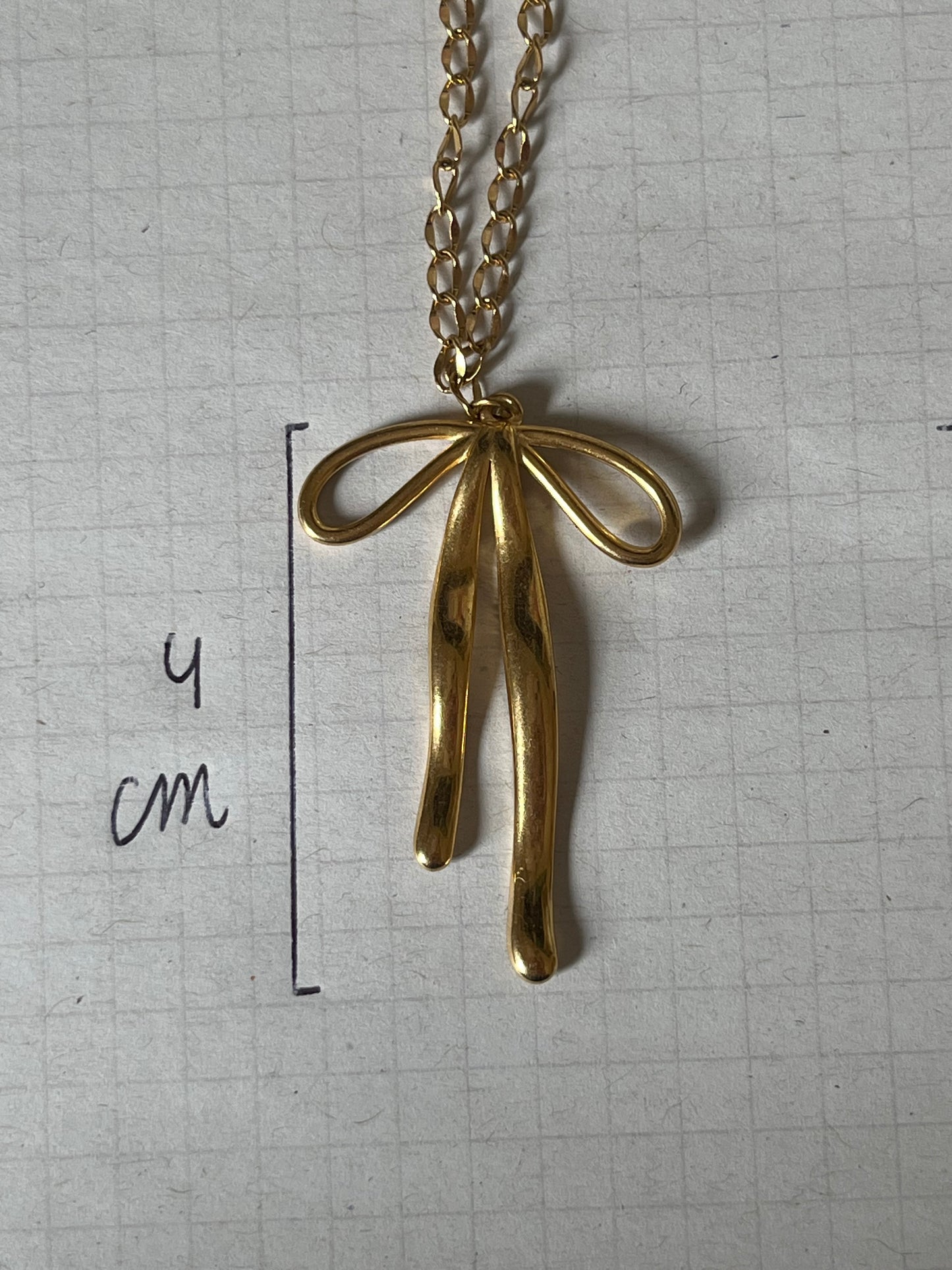 Gold Bow Necklace