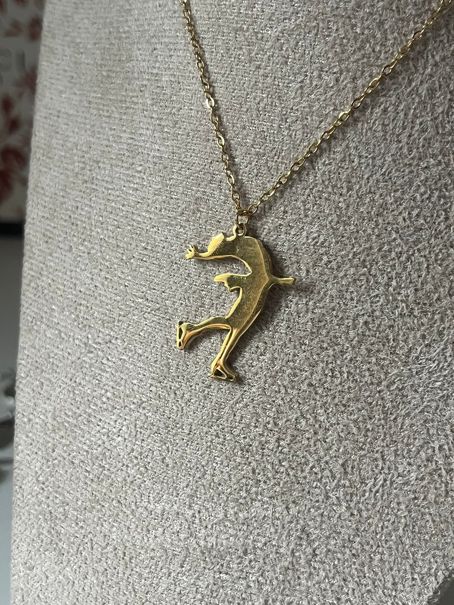 figure skate necklace