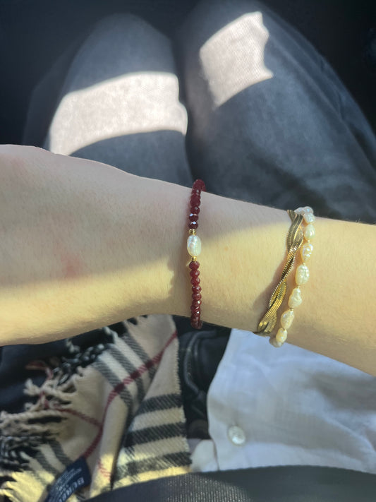 Red Pearl Bracelet